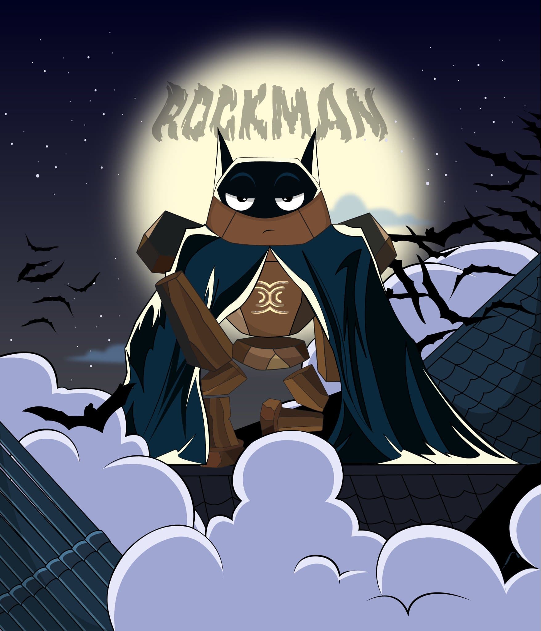 Rocky transformed into a superhero for the Legend Rocky challenge